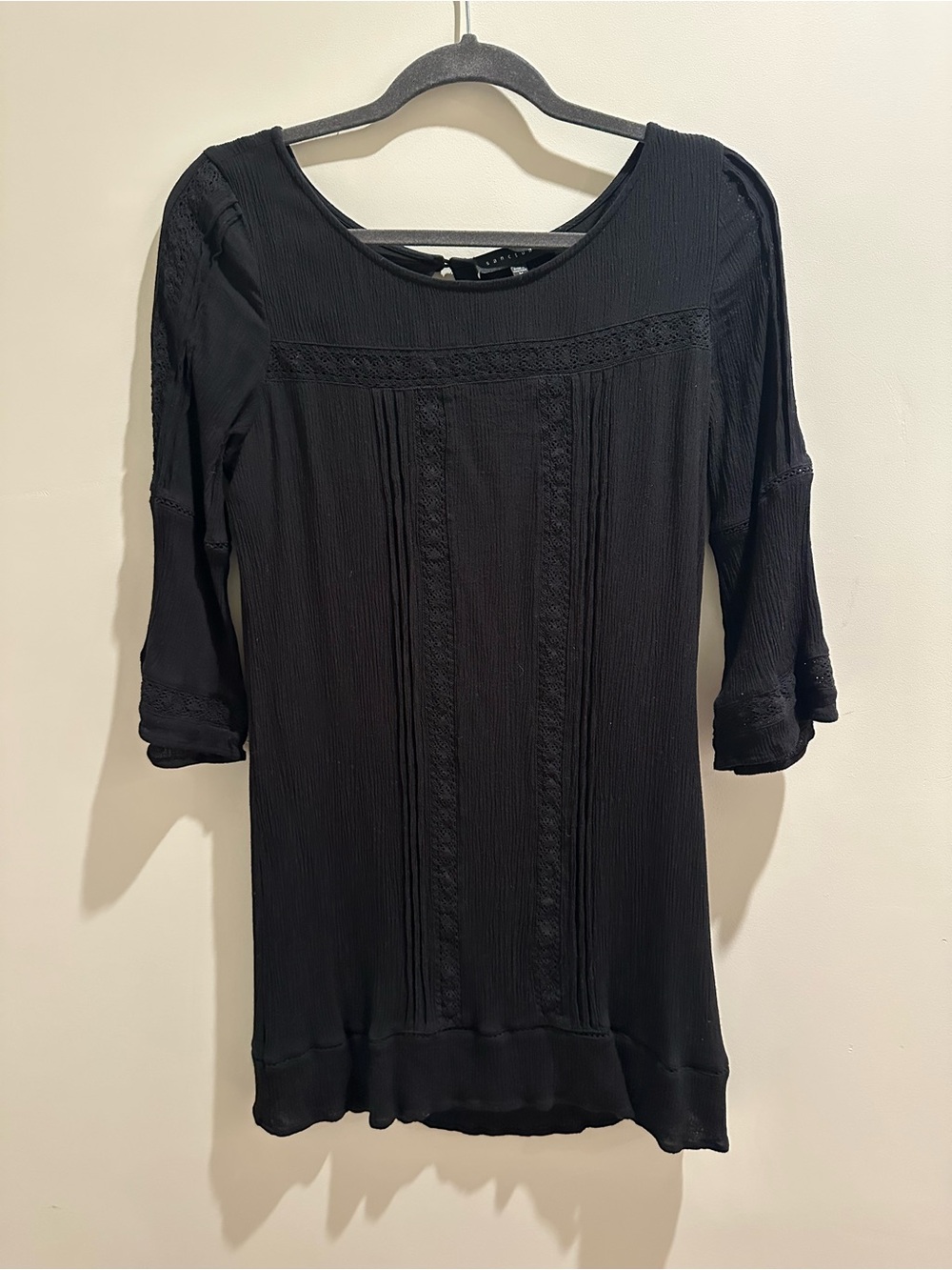 Sanctuary Black Crepe Summer Dress